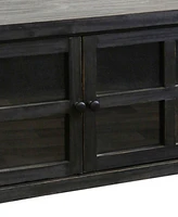 StyleCraft Home Collection 15.5" Oren Antique Mirrored Door Transitional Media Cabinet