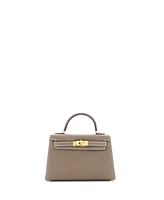 Pre-Owned HERMES Kelly Handbag Epsom with Gold Hardware