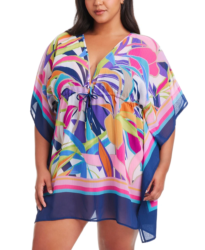 Bleu Rod Beattie Plus Living Color Caftan Cover-Up