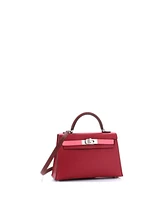 Pre-Owned HERMES Kelly Handbag Tricolor Epsom with Palladium Hardware