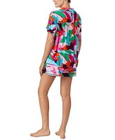 Sanctuary Women's Short-Sleeve Shirt & Boxer Pj Set
