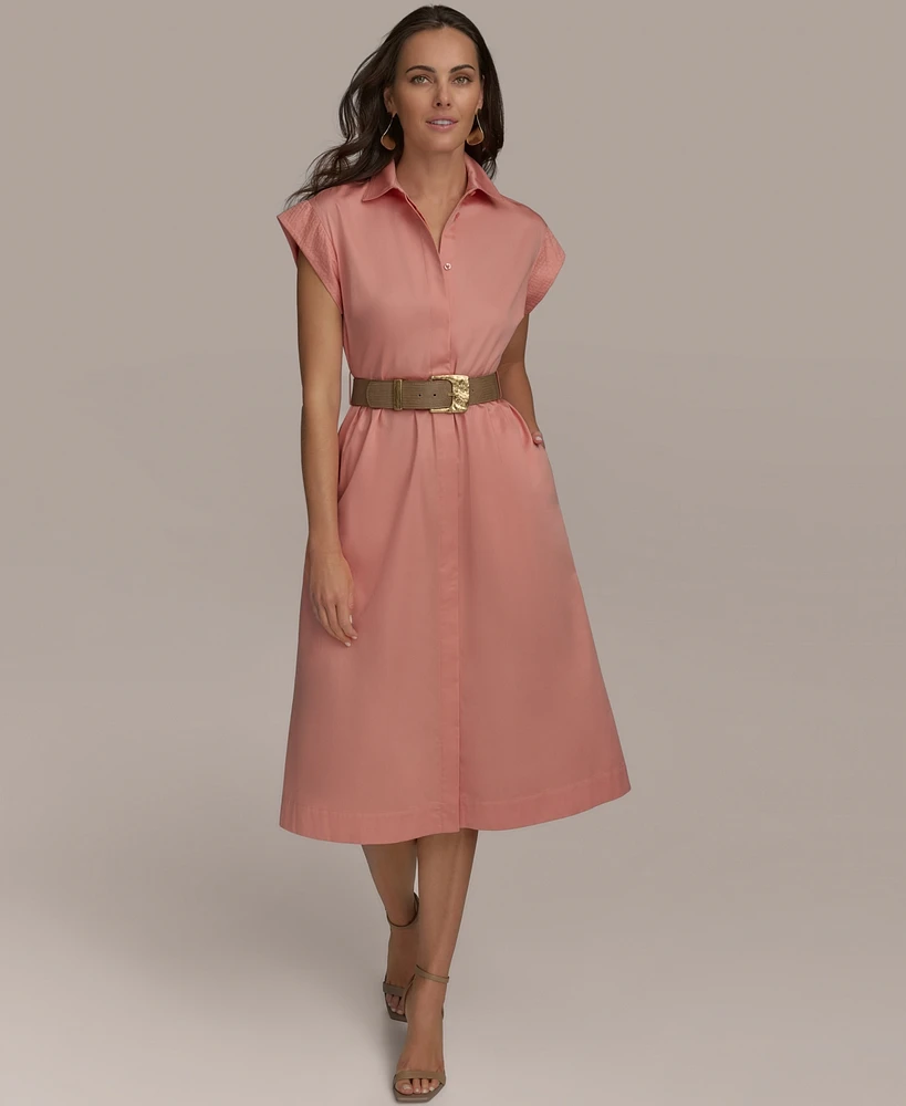 Donna Karan New York Women's Belted Shirtdress