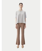 Gobi Cashmere Women's Box-Cut Cotton Silk Cashmere Blend T-Shirt