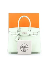 Pre-Owned Hermes Birkin 30 Handbag Green Epsom with Palladium Hardware