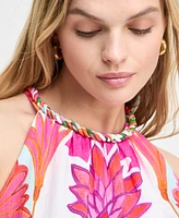 Vince Camuto Women's Printed Halter Sleeveless Maxi Dress