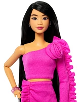 Barbie Deluxe Style 2 Doll in Pink Barbiecore Top and Skirt Set, Black Hair & Prosthetic Leg