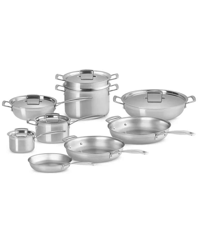 Le Creuset Classic Stainless Steel 13-Pc. Cookware Set