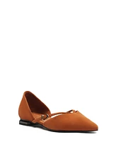 Schutz Women's Rue Buckle Pointed Toe Flats