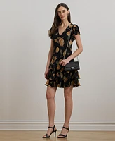 Lauren Ralph Women's Floral Georgette Drop-Waist Dress