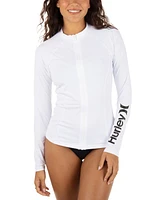 Hurley Juniors' Zip-Up Rashguard Top