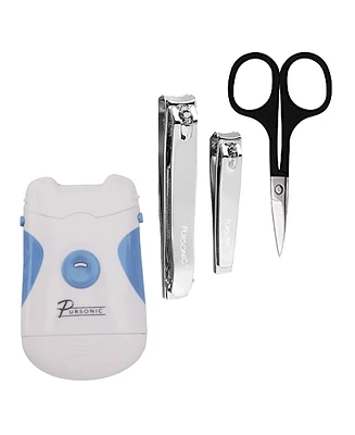 Nail Care Essentials Kit: Premium Nail Clippers, Stainless Steel Scissors, and Portable Electric Nail Trimmer & Filer