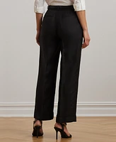 Lauren Ralph Women's Linen-Blend Twill Wide-Leg Pants