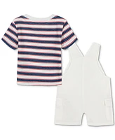 Tommy Hilfiger Baby 2-Pc. Striped T-Shirt & Shortall Set