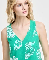 Jones New York Women's Gina V-Neck Trapeze Mini Dress