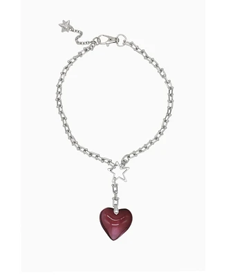 Blaze Heart Chain Necklace