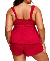 Leanore Women's Plus-Size Tank And Shorts Pajamas