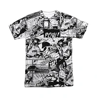 Superman Mens Comic Strips Short Sleeve Adult 100% Poly Crew Tee / T-Shirt