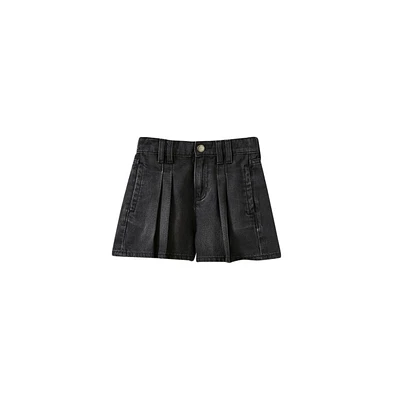 Cotton On Big Girls Little/Big Sarai Pleat Front Denim Short