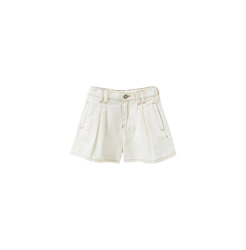 Cotton On Little Girls Little/Big Sarai Pleat Front Denim Short