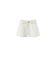Cotton On Little Girls Little/Big Sarai Pleat Front Denim Short