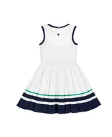 Hope & Henry Girls' Organic Sleeveless Tennis Sweater Dress