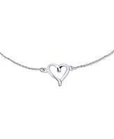 Bling Jewelry Delicate Heart Anklet Ankle Bracelet Sterling Silver 9-10 Inch Extender