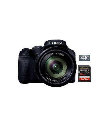 Panasonic Lumix FZ80D Point and Shoot Digital Camera with 64GB Extreme Pro Sd Card bundle