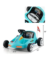 12V Electric Go Kart for Kids Race Toy with Remote Control and Music