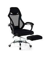 Ergonomic Mesh Office Chair with Footrest and Tilting Backrest Adjustable Computer Chair for Comfort and Support