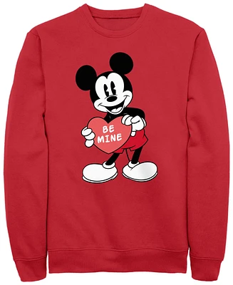 Fifth Sun Men's Mickey Love Crew Fleece Pullover Sweatshirt