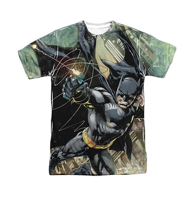 Batman Mens Catch Short Sleeve Adult Poly Crew Tee / T-Shirt