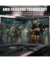 XGaming 27 Inch Qhd Gaming Monitor 165Hz Curved Computer Monitor,16:9 Wide Hdr Pc Monitor 2K Display 2560 x 1440p FreeSync 1ms Response,Eye Care Curve
