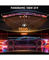 XGaming 34 Inch Curved Monitor Wqhd, 1500R Ultra Wide Qhd 3440 x 1440p Gaming Monitor, Up to 165Hz, 100% sRGB, 1ms, FreeSync, Dual Hdmi/Dp Computer Mo