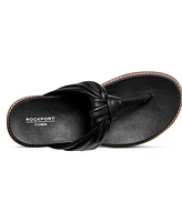 Rockport Women's Osarra Open Toe Thong Casual Flat Sandals