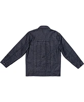 The Wild Collective Men's and Women's Navy Minnesota Vikings The Vikings International Collection designed by Leah and Chelsea Full-Snap Denim Jacket
