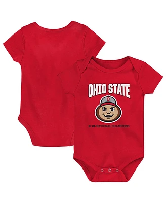 Outerstuff Baby Boys and Girls Scarlet Ohio State Buckeyes College Football Playoff 2024 National Champions Bodysuit