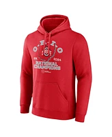 Fanatics Men's Scarlet Ohio State Buckeyes College Football Playoff 2024 National Champions Pullover Hoodie