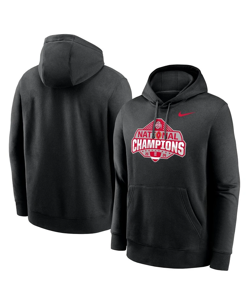 Nike Men's Black Ohio State Buckeyes College Football Playoff 2024 National Champions Logo Pullover Hoodie