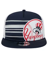 New Era Men's Navy New York Yankees 9FIFTY A-Frame Trucker Snapback Hat