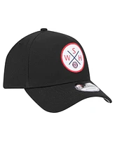 New Era Men's Black Washington Nationals 9FORTY A-Frame Adjustable Hat