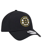 New Era Men's Black Boston Bruins Core A-Frame 9FORTY Adjustable Hat