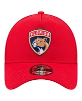 New Era Men's Red Florida Panthers Core A-Frame 9FORTY Adjustable Hat