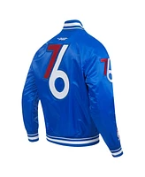 Pro Standard Men's Royal Philadelphia 76ers 2024/25 City Edition Chenille Satin Full-Snap Jacket