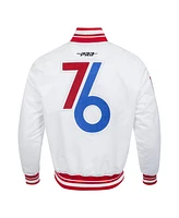 Pro Standard Men's White Philadelphia 76ers 2024/25 City Edition Chenille Satin Full-Snap Jacket