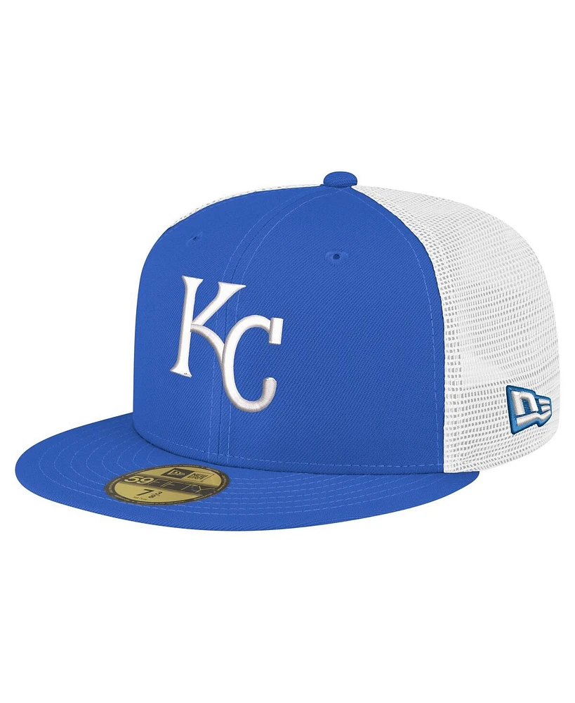 New Era Men's Royal Kansas City Royals Team Color 59FIFTY Trucker Fitted Hat