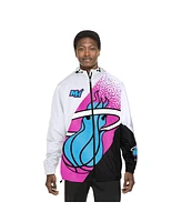 New Era Men's White Miami Heat 2024/25 City Edition Full-Zip Windbreaker Jacket