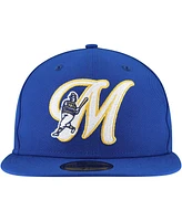 New Era Men's Royal Milwaukee Brewers Duo Logo 2.0 59FIFTY Fitted Hat