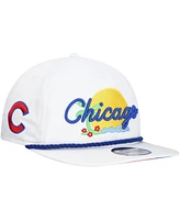 New Era Men's White Chicago Cubs Paradise Golfer Adjustable Hat