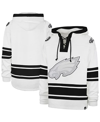 '47 Brand Men's White Philadelphia Eagles After Image Superior Lacer with Hood