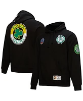 Mitchell & Ness Men's Black Boston Celtics Hardwood Classics Blackout Collection Pullover Hoodie